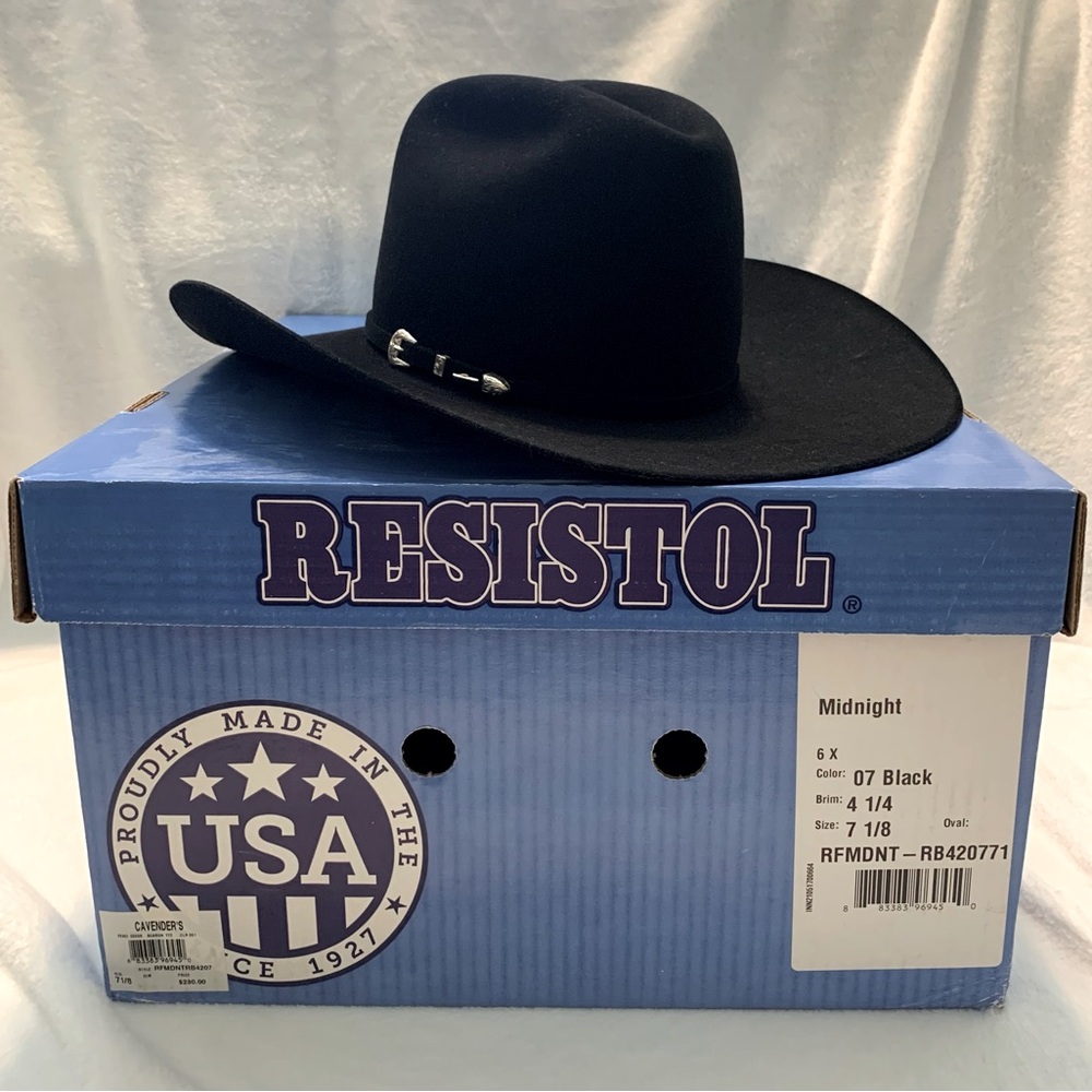 Resistol Black Cowboy Hat